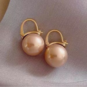 COPY - Champagne Pearl  & 14k Gold Plated Earrings 1”